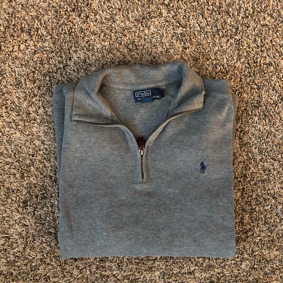 Men’s XL 1/4 Zip Ralph Lauren Grey Pullover - Picture 4 of 4